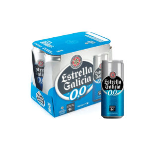 CERVEZA ESTRELLA 0,0 GALICIA LATA 330ML PACK X 24 UN